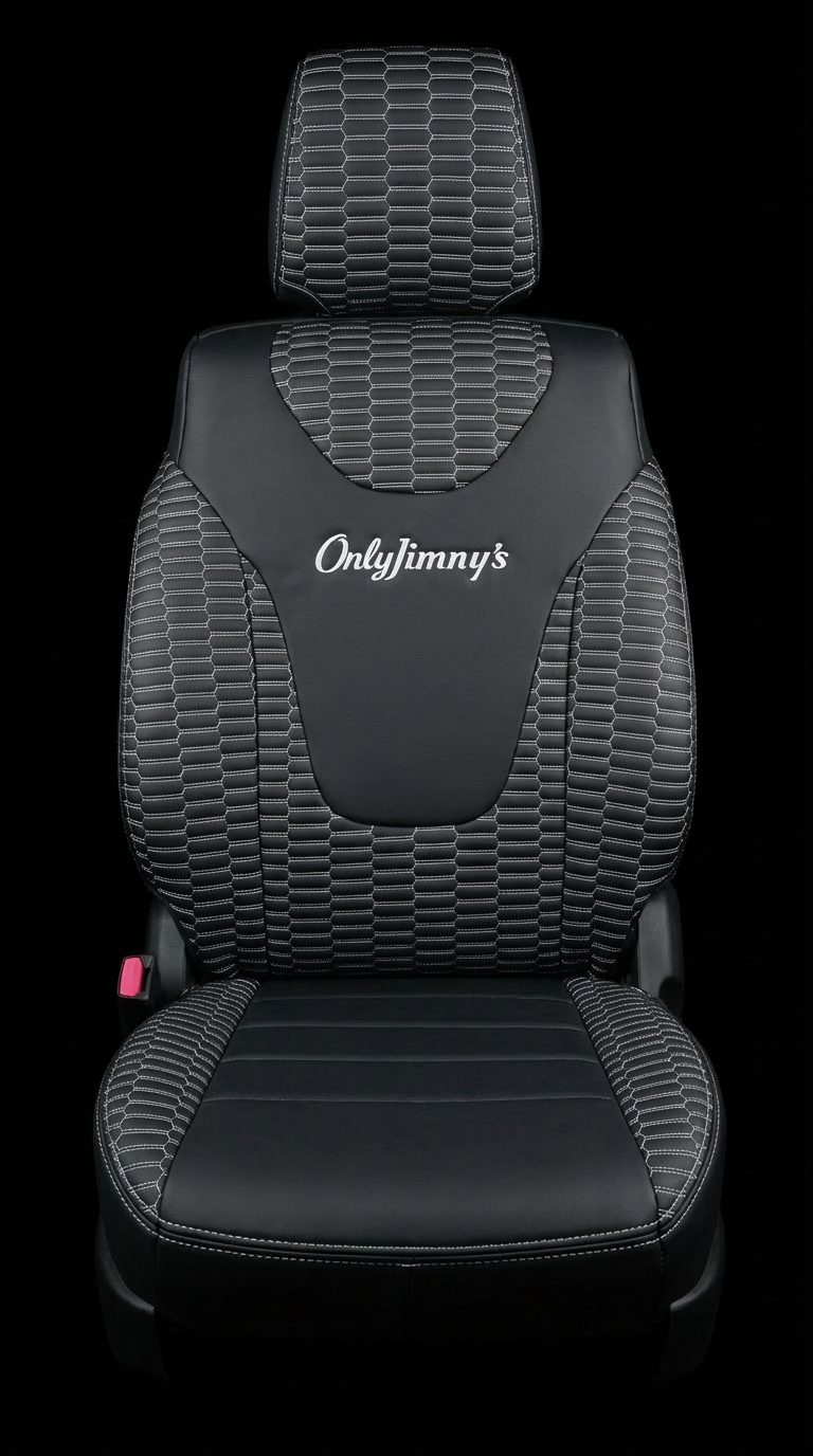 CUSTOM JC74 5 DOOR JIMNY FRONT SEAT COVERS (BLACK)