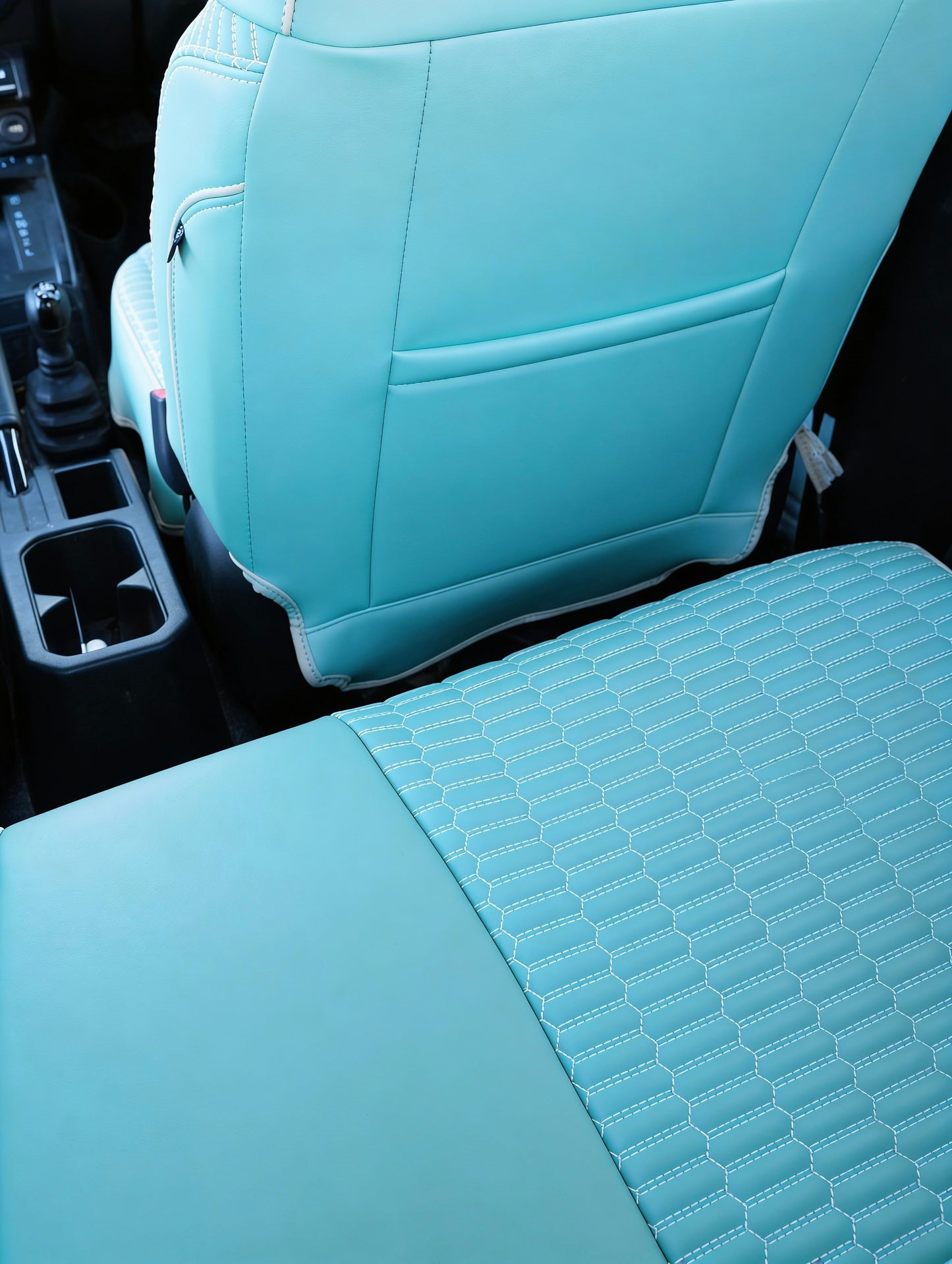 CUSTOM JB74 JIMNY FRONT SEAT COVERS (TIFFANY BLUE)