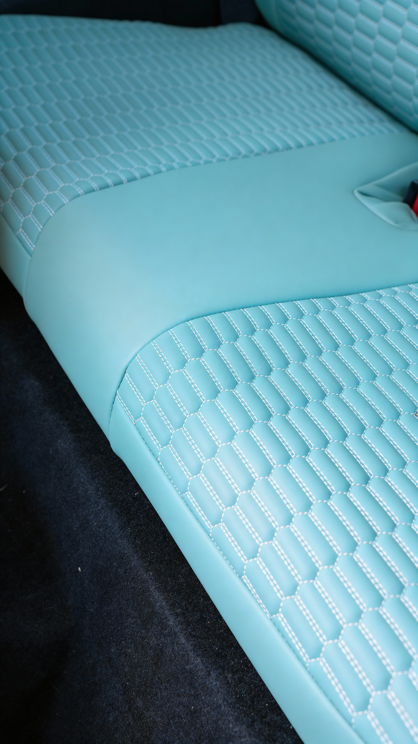CUSTOM JB74 JIMNY FRONT & REAR SEAT COVERS (TIFFANY BLUE)